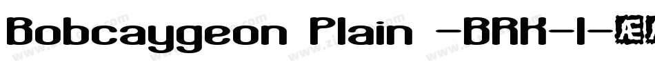 Bobcaygeon Plain -BRK-1字体转换